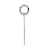 14k White Gold Number 42 Pendant, Polished and Textured Sports Charm for Men and Women