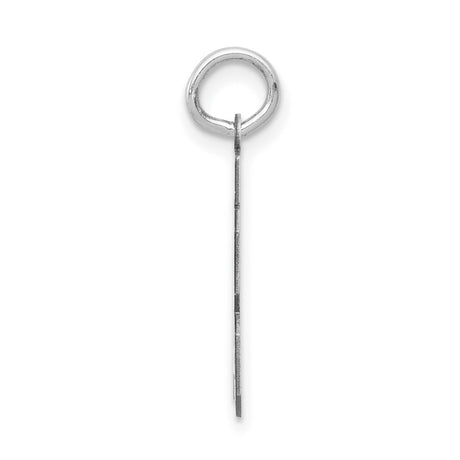 14k White Gold Number 83 Pendant, Varsity Style Jersey Charm with Satin and Polished Finish