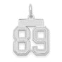 14k White Gold Number 89 Pendant with Cutout Varsity Digits, Unisex Sports Charm