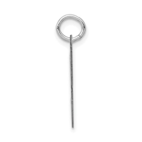 14k White Gold Number 96 Pendant, Bold Block Style Sports Charm for Men and Women
