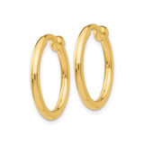 14K Yellow Gold Hoop Earrings for Women Classic Round Hoops