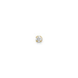 14k Yellow Gold Diamond Stud Earrings with Round Cut Solitaire in Four Prong Setting, Real Gold Fine Jewelry for Women, Classic Design for Everyday Wear, Elegant Formal or Workwear Style