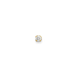 14k Yellow Gold Diamond Stud Earrings with Round Cut Solitaire in Four Prong Setting, Real Gold Fine Jewelry for Women, Classic Design for Everyday Wear, Elegant Formal or Workwear Style