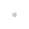 14k Yellow Gold Solitaire Stud Earring with Round Diamond in Four-Prong Setting