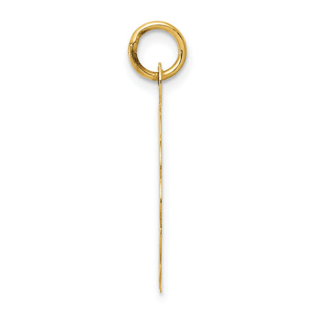 25th Anniversary Disc Charm Pendant in Real 14k Yellow Gold