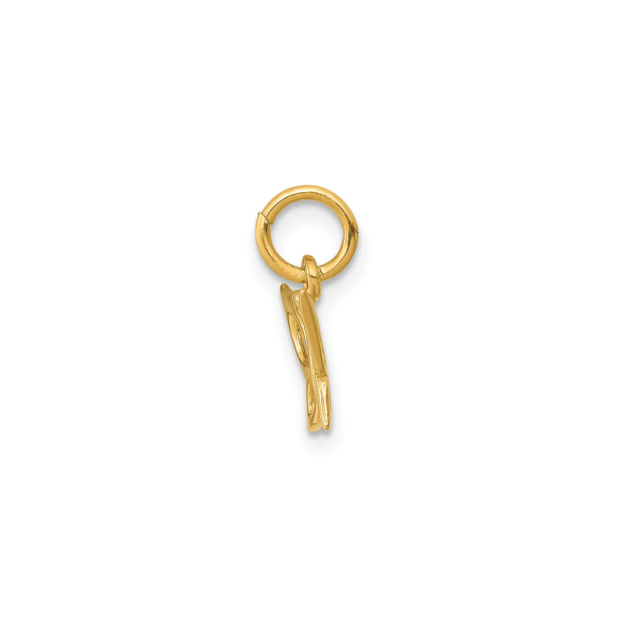 14k Yellow Gold Butterfly Pendant with Openwork Design, Nature Inspired Charm for Women
