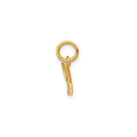 14k Yellow Gold Butterfly Pendant with Openwork Design, Nature Inspired Charm for Women