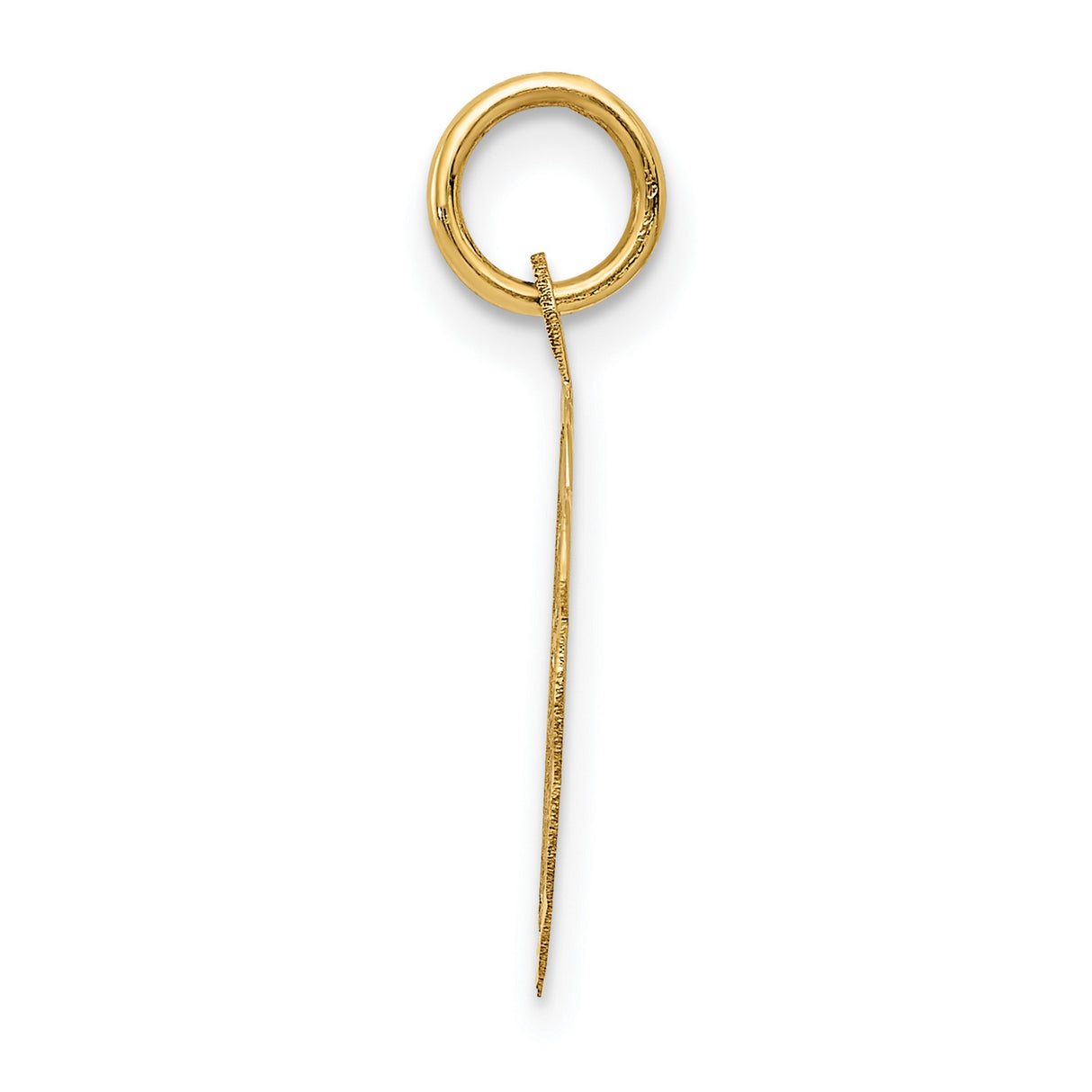 A Date to Remember Charm Pendant in Real 14k Yellow Gold
