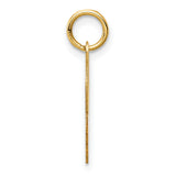 On Graduation Day Words on Heart Charm Pendant in Real 14k Yellow Gold