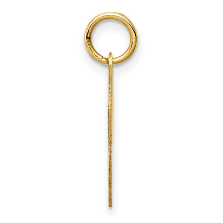 On Graduation Day Words on Heart Charm Pendant in Real 14k Yellow Gold