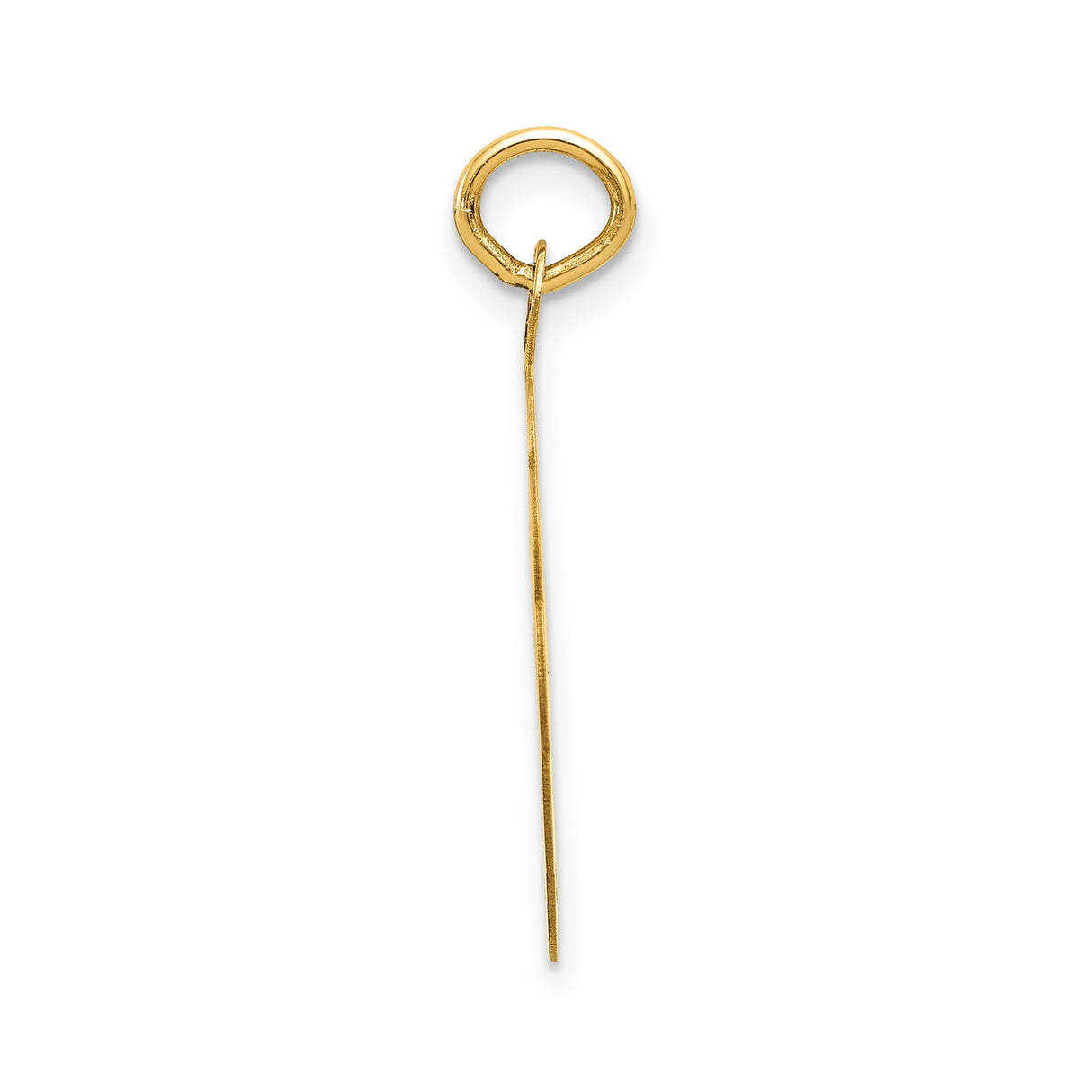 14k Yellow Gold Swimming Medal Pendant with Swimmer in Motion, Athletic Sports Charm