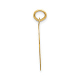14k Yellow Gold Swimming Medal Pendant with Swimmer in Motion, Athletic Sports Charm