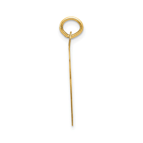 14k Yellow Gold Swimming Medal Pendant with Swimmer in Motion, Athletic Sports Charm