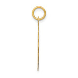 14k Yellow Gold Baseball Pendant with Batter Silhouette and BASEBALL Engraving Charm