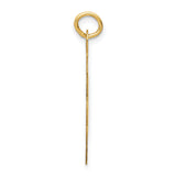 Wedding Bells With Bow Charm Pendant in Real 14k Yellow Gold