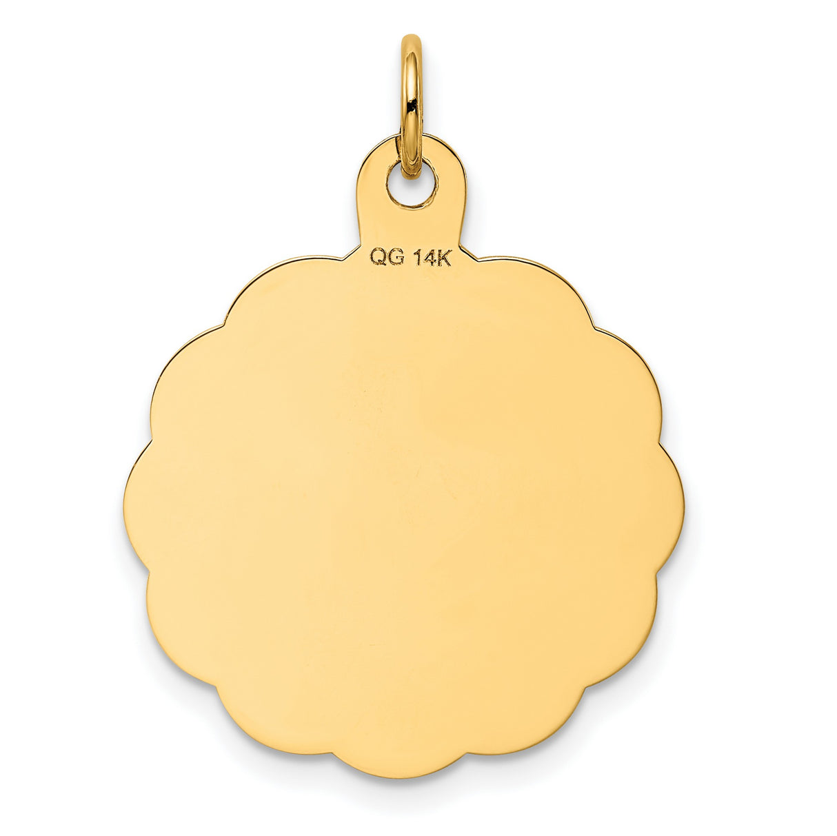 14k Yellow Gold Pendant with Wedding Bells and Bow, Romantic Bridal Charm