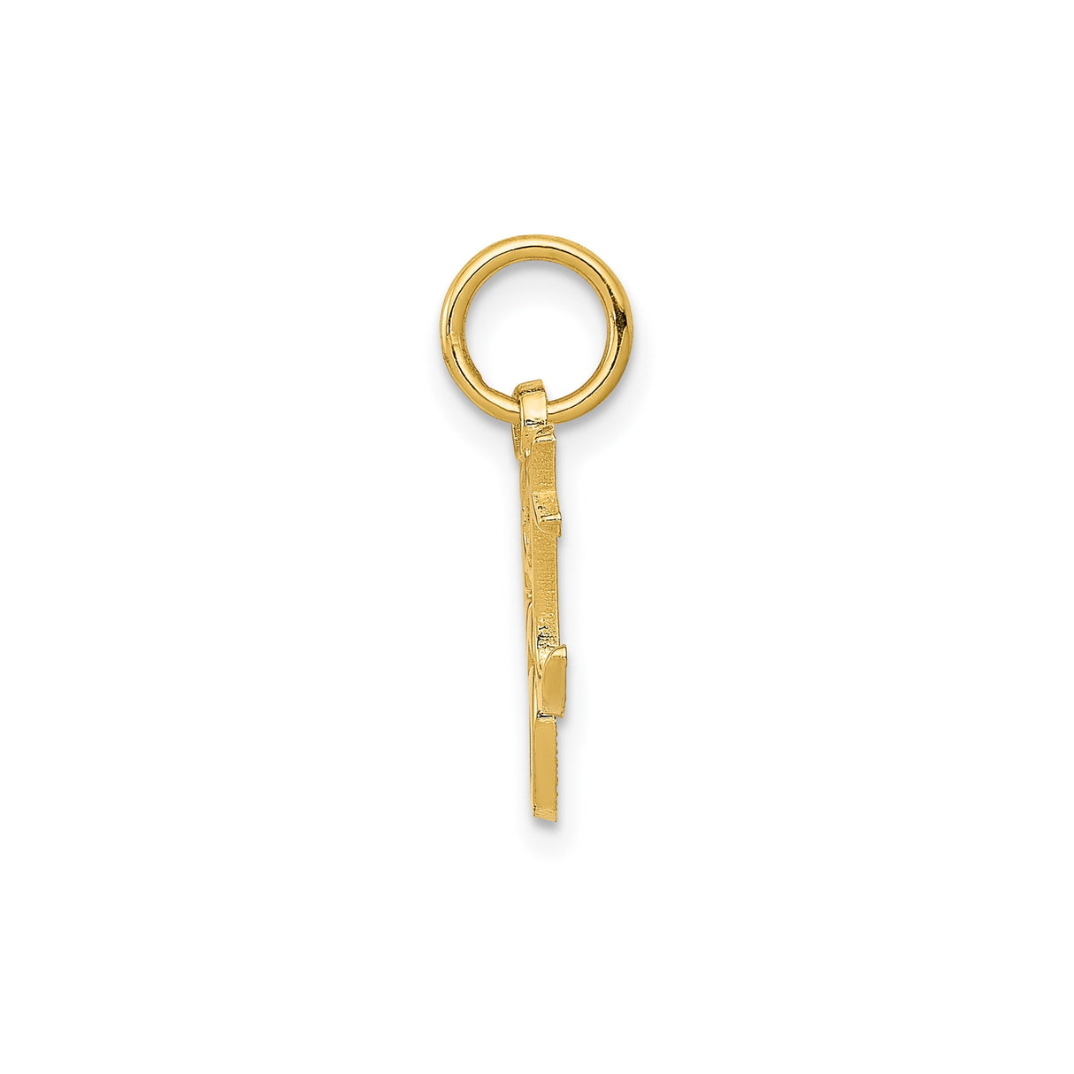 14k Yellow Gold Sweet 16 Pendant with Polished Script Design for Teen Girls