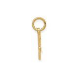 14k Yellow Gold Sweet 16 Pendant with Polished Script Design for Teen Girls