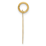14k Yellow Gold Pendant with Love Message and Heart Symbol, Romantic Keepsake for Women