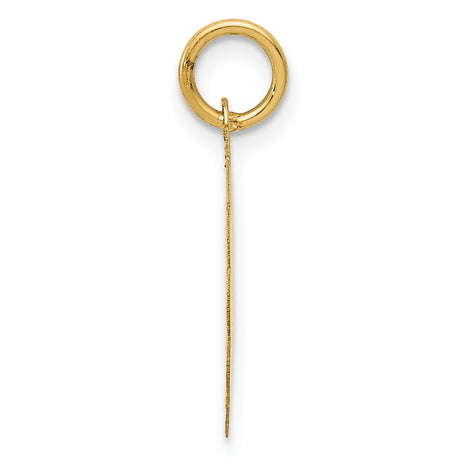 14k Yellow Gold Pendant with Love Message and Heart Symbol, Romantic Keepsake for Women