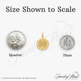 14k Yellow Gold Pendant with Love Message and Heart Symbol, Romantic Keepsake for Women