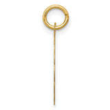 14k Yellow Gold Pendant with Two Doves and Hearts, Scalloped Edge Disc