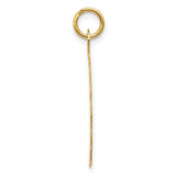14k Yellow Gold Pendant with Scalloped Edges, Custom Engravable Date Design for Women or Unisex