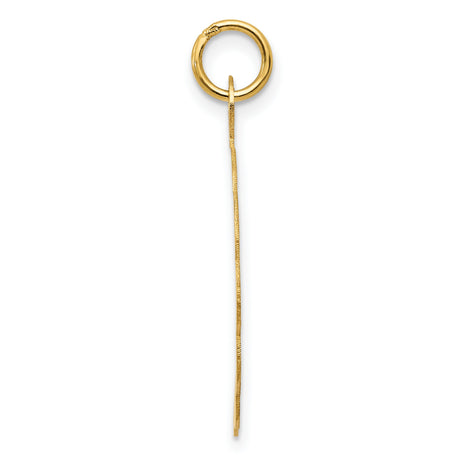 14k Yellow Gold Pendant with Scalloped Edges, Custom Engravable Date Design for Women or Unisex