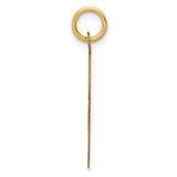 14k Yellow Gold Round Pendant with Decorative Border, Sentimental Milestone Charm for Women