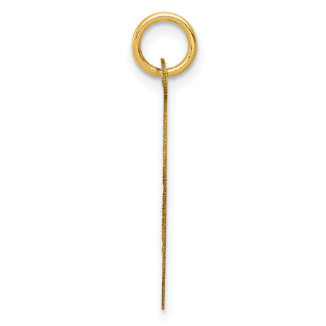 14k Yellow Gold Round Pendant with Decorative Border, Sentimental Milestone Charm for Women