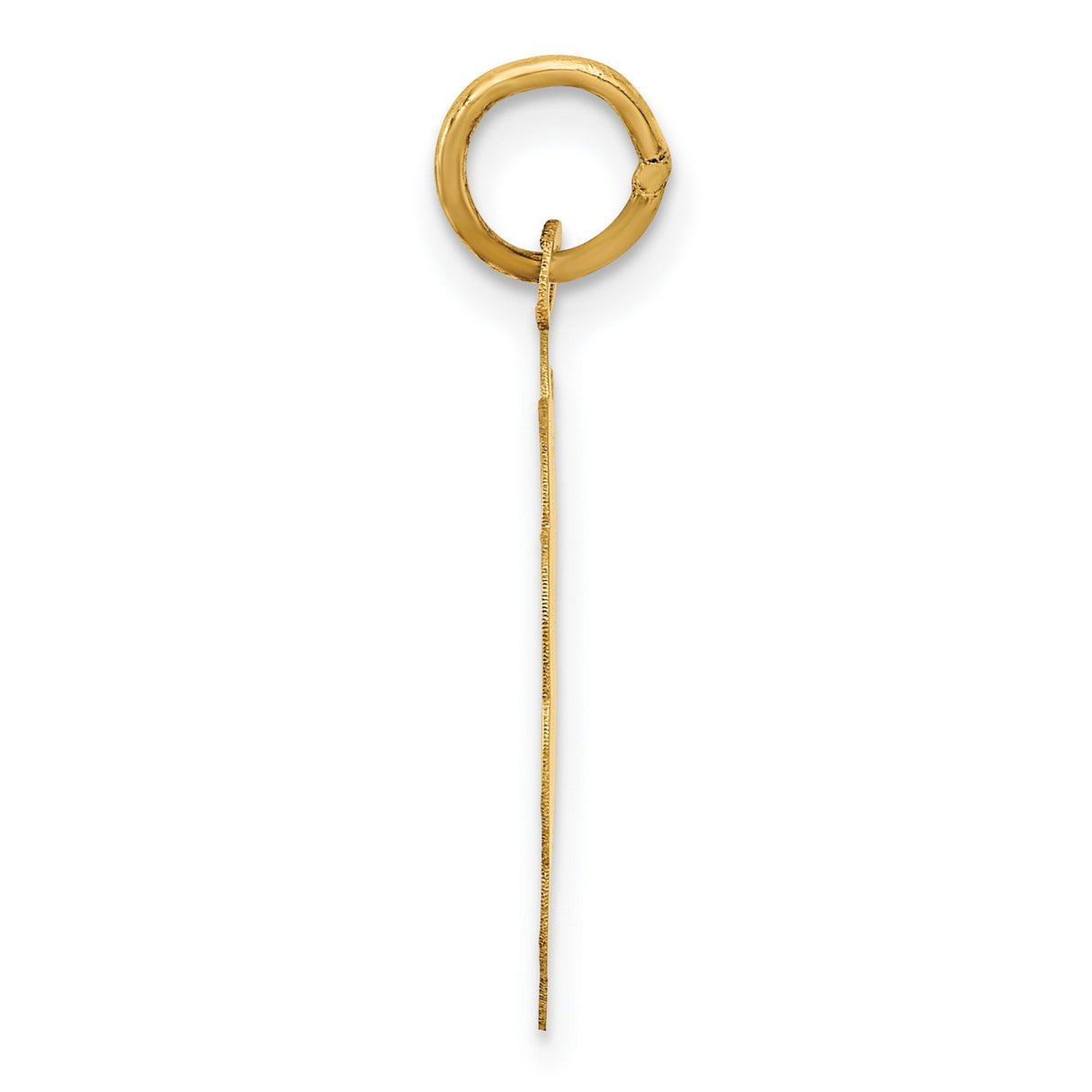 14k Yellow Gold Pendant, Scalloped Round Design with A Date to Remember Engraving