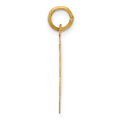 14k Yellow Gold Pendant, Scalloped Round Design with A Date to Remember Engraving