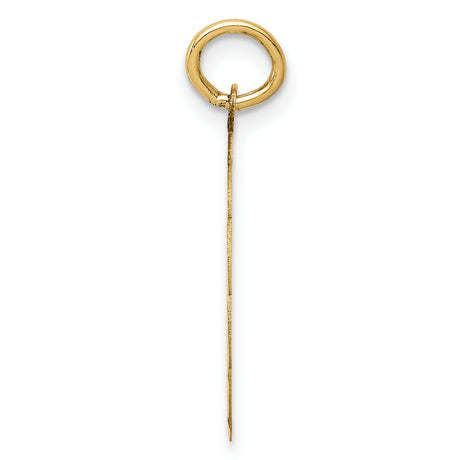 14k Yellow Gold Pendant with Happy Anniversary Engraving and Wedding Bells Design