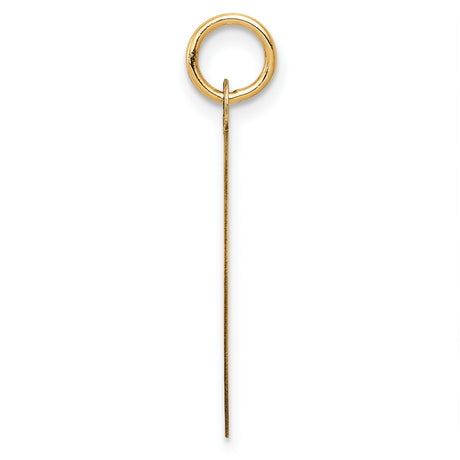 14k Yellow Gold Happy Anniversary Round Pendant with Geometric Accents, Romantic Charm