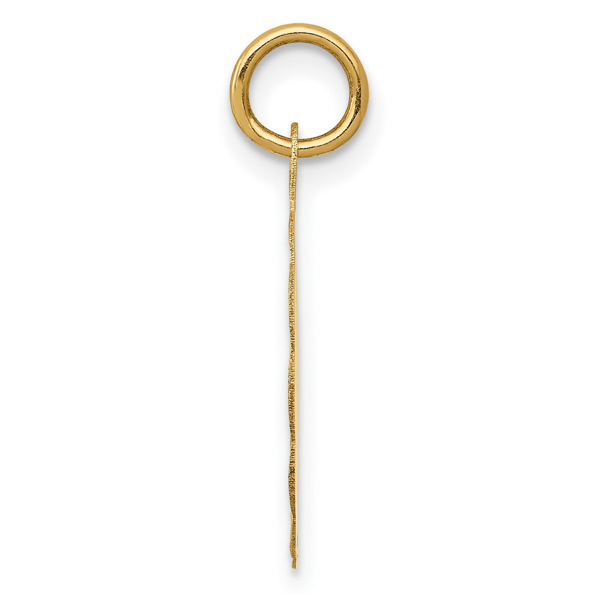 14k Yellow Gold Pendant with Scalloped Edge, 10th Anniversary Milestone Charm for Women