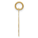14k Yellow Gold Pendant with Scalloped Edge, 10th Anniversary Milestone Charm for Women