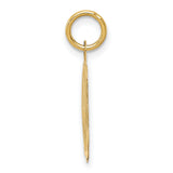 14k Yellow Gold 20th Anniversary Pendant with Milestone Charm, Polished and Textured Design