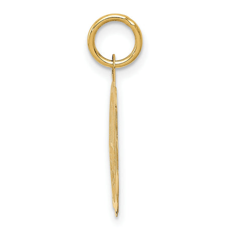 14k Yellow Gold 20th Anniversary Pendant with Milestone Charm, Polished and Textured Design