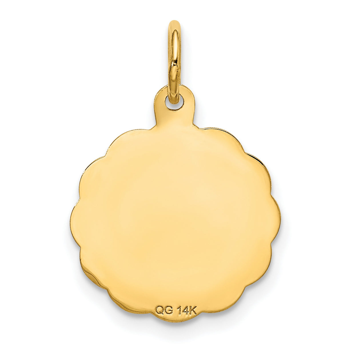 14k Yellow Gold 20th Anniversary Pendant with Milestone Charm, Polished and Textured Design