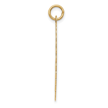 14k Yellow Gold 50th Anniversary Pendant, Scalloped Edge Medallion for Women or Unisex Wear