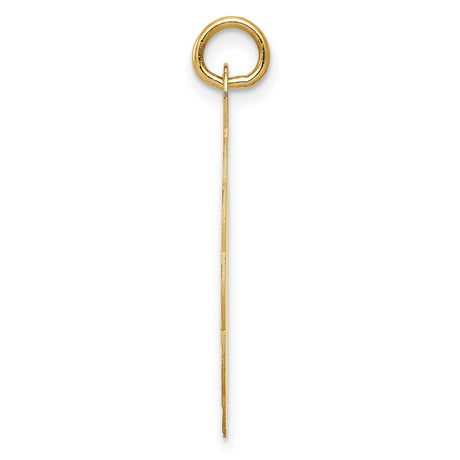 14k Yellow Gold Pendant, Scalloped Edge Happy Anniversary Charm, Sentimental Jewelry Keepsake