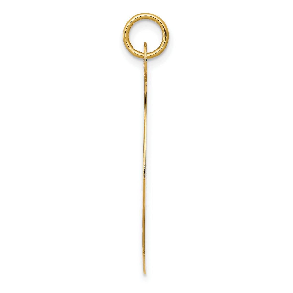 14k Yellow Gold Heart Pendant, Happy Anniversary Charm with Love Symbol for Women