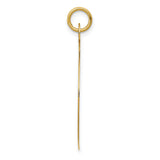 14k Yellow Gold Heart Pendant, Happy Anniversary Charm with Love Symbol for Women