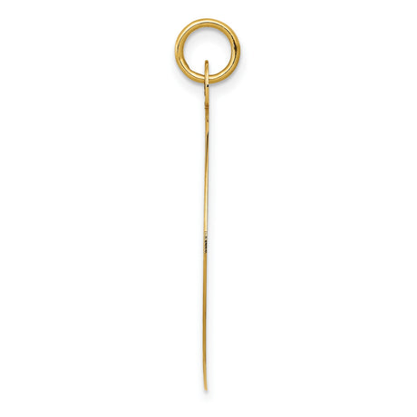 14k Yellow Gold Heart Pendant, Happy Anniversary Charm with Love Symbol for Women
