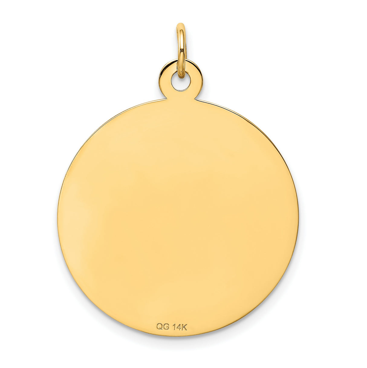 14k Yellow Gold Heart Pendant, Happy Anniversary Charm with Love Symbol for Women