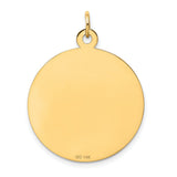 14k Yellow Gold Heart Pendant, Happy Anniversary Charm with Love Symbol for Women