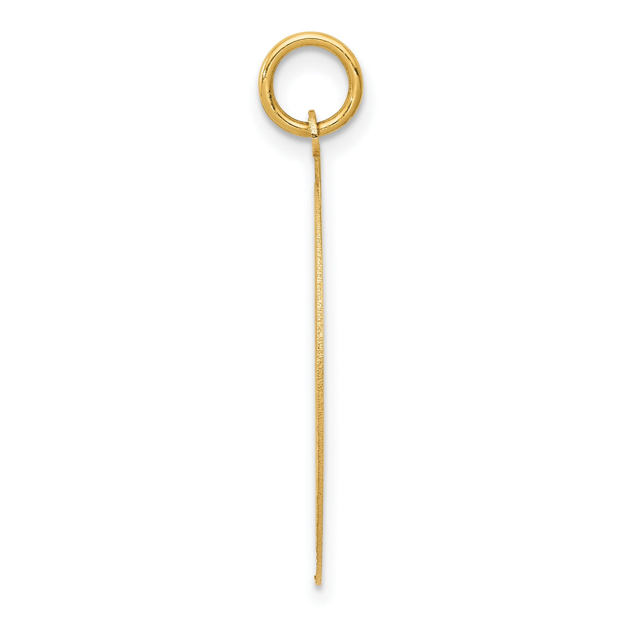 14k Yellow Gold Round Pendant with Heart Symbol and Happy Anniversary Engraving