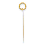 14k Yellow Gold Round Pendant with Heart Symbol and Happy Anniversary Engraving