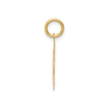 14k Yellow Gold Pendant with Heart Engraving, Special Daughter Disc Charm, Sentimental Jewelry