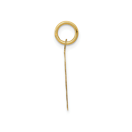 14k Yellow Gold Aunt Pendant with Heart Symbol, Round Disc Charm, Sentimental Jewelry for Women